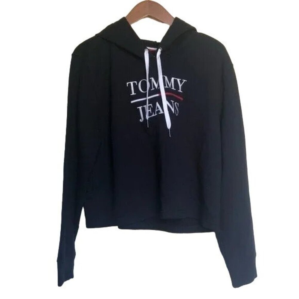 Tommy Hilfiger Jeans Navy Cropped Hoodie - Picture 2 of 6